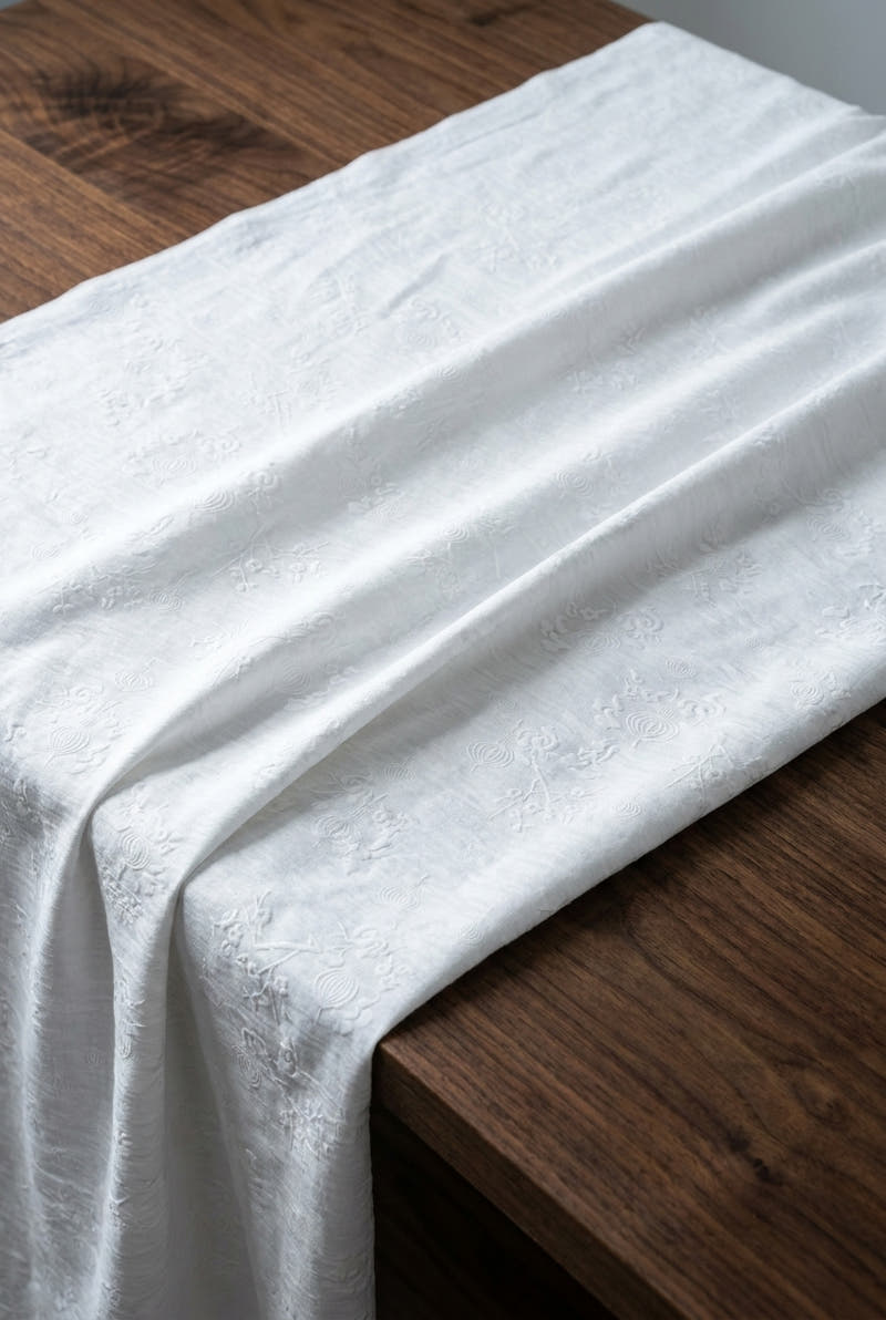 قماش كتان بطباعة بارزة - draped