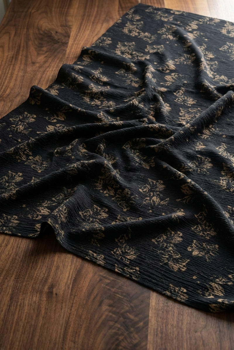 قماش كريب فيسكوز مشجر - draped