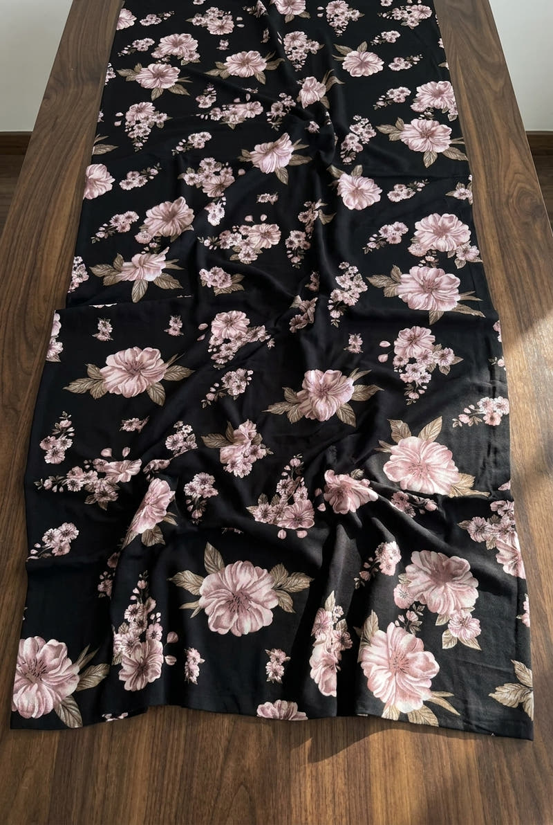 قماش فيسكوز بيور مشجر - draped