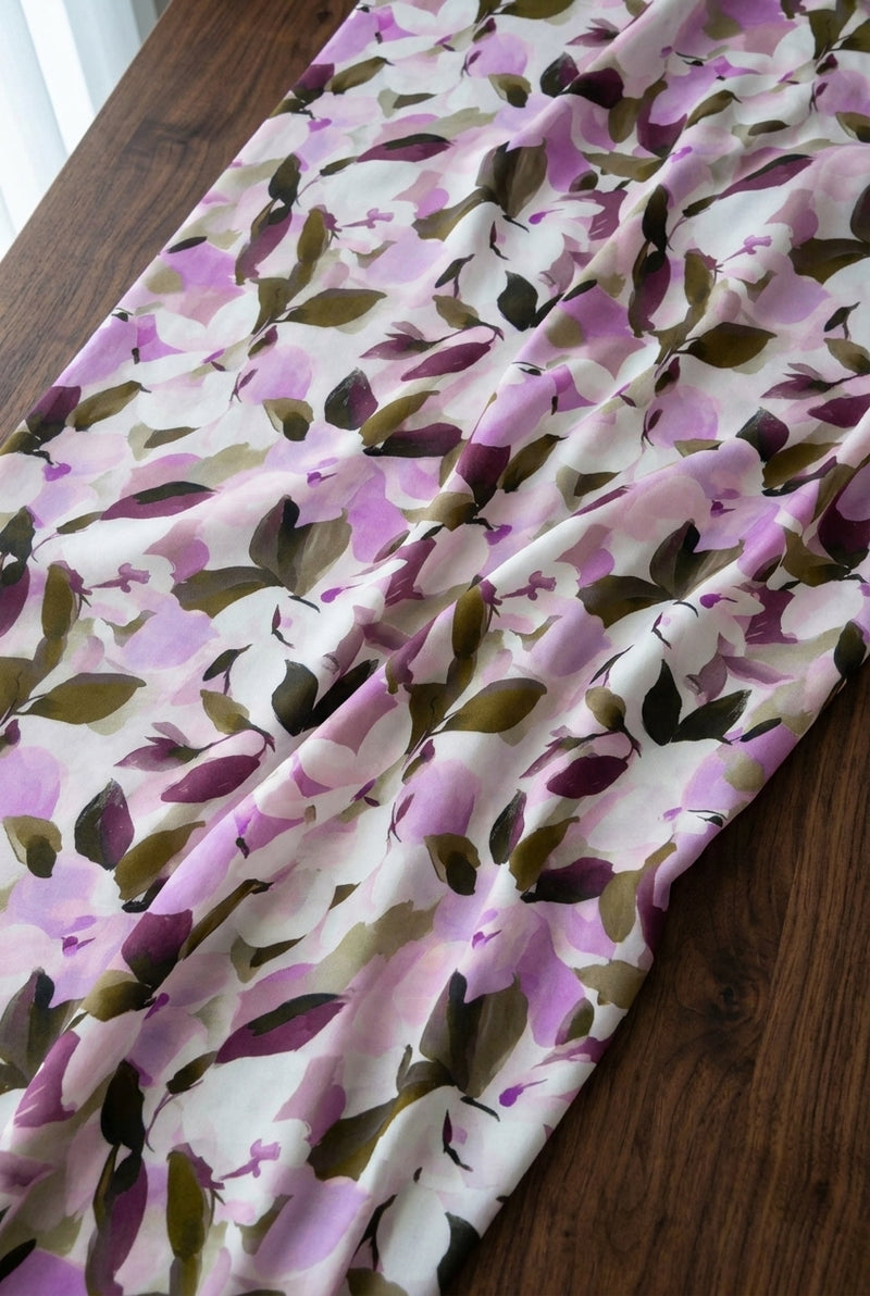 قماش فيسكوز بيور مشجر - draped