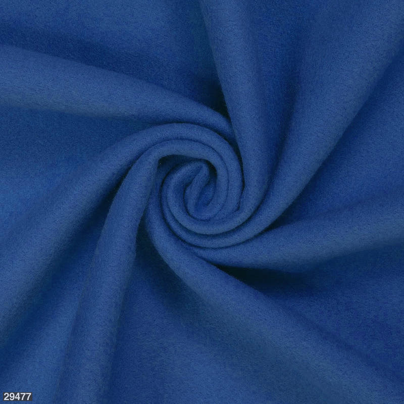 قماش صوف ليكرا ازرق ساده اقمشة