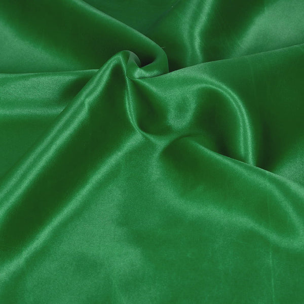قماش ستان حرير ليكرا اخضر ساده