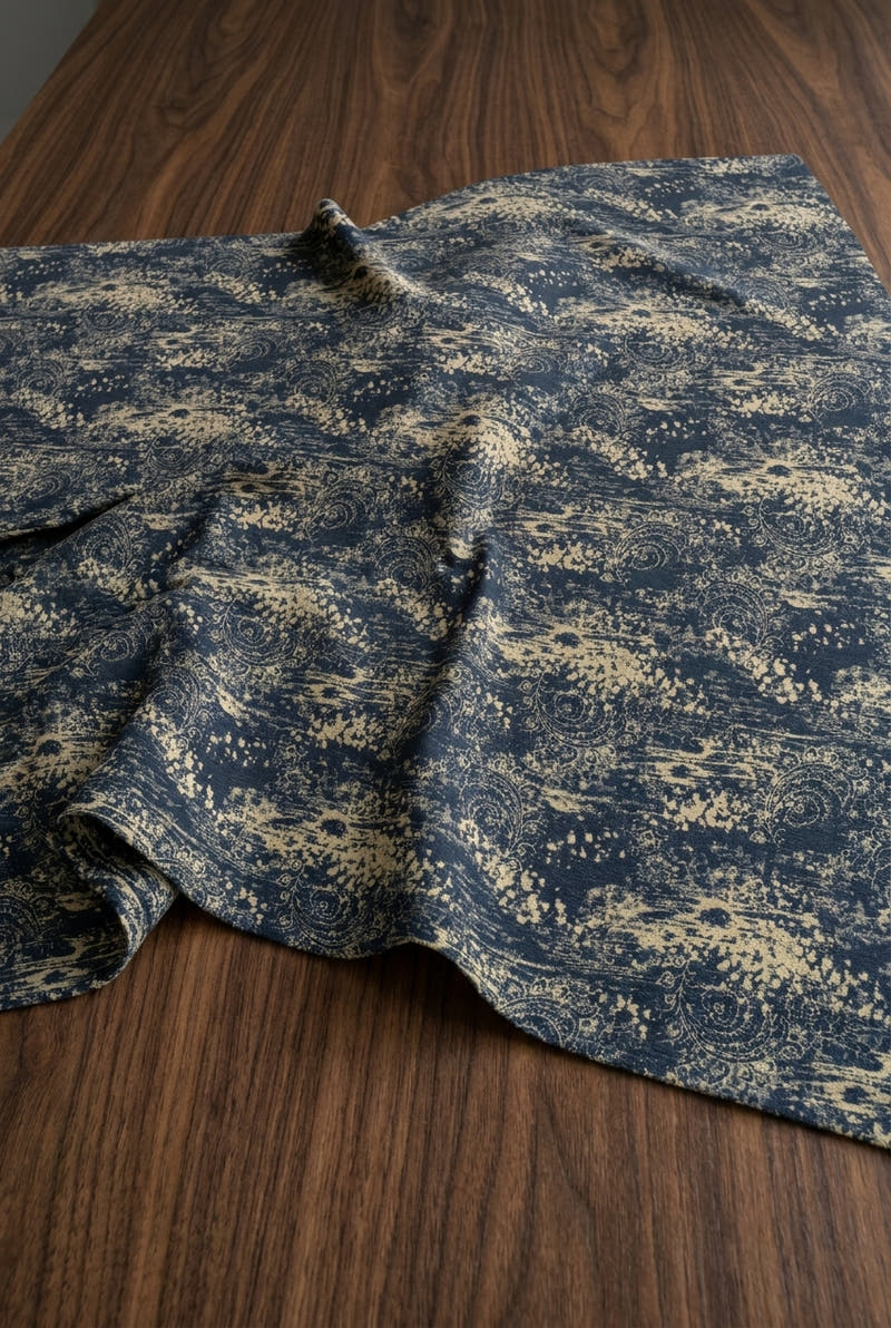 قماش كريب فيسكوز مشجر - draped