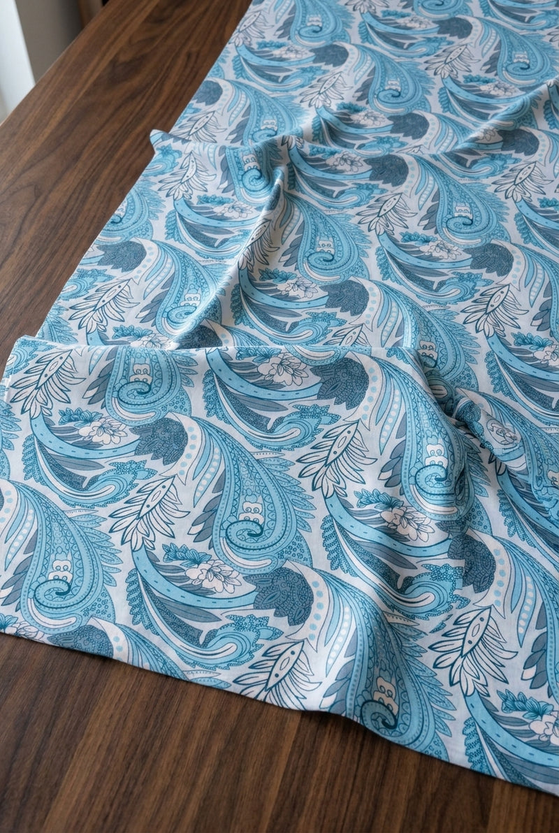 قماش فيسكوز بيور مشجر - draped