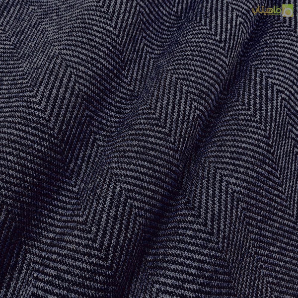 قماش تويد مقلم كحلي غامق