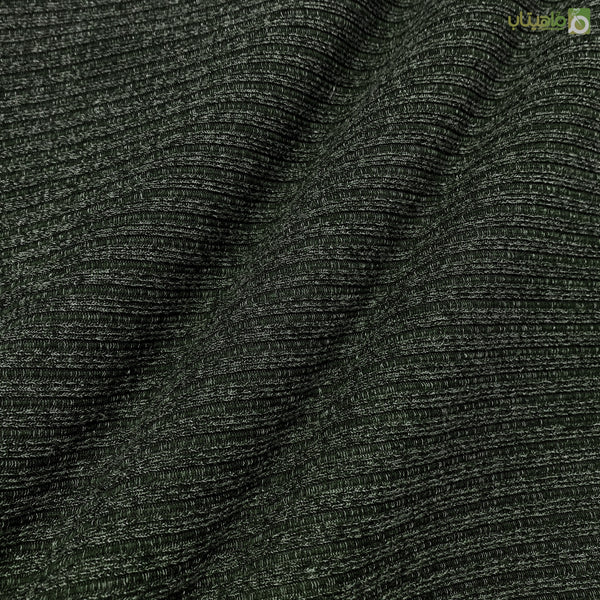 قماش صوف ريب مقلم زيتوني غامق