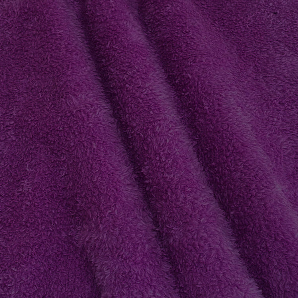 قماش فرو تيدي بير قطن وجهين بنفسجي