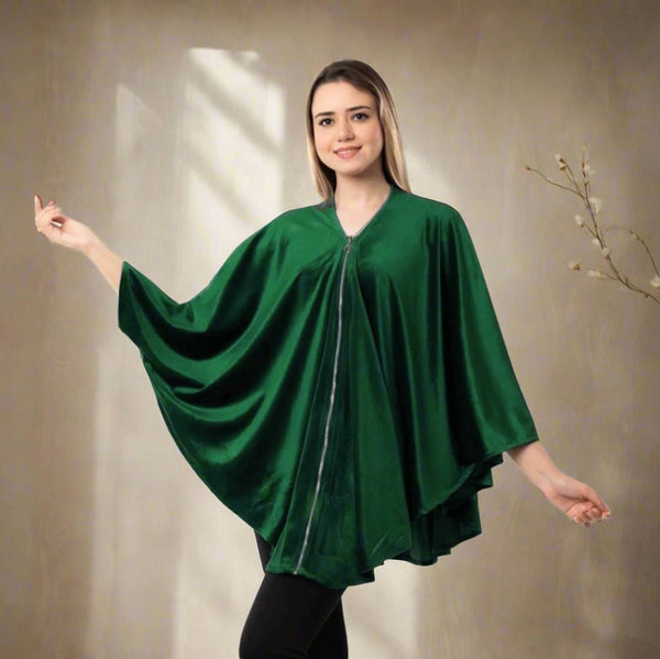 بونشو قطيفه فرنساوي اخضر بسوسته اماميه