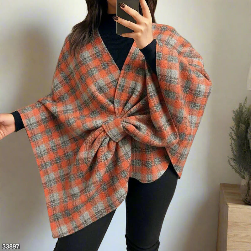 بونشو كروس صوف جوخ ملابس نسائي