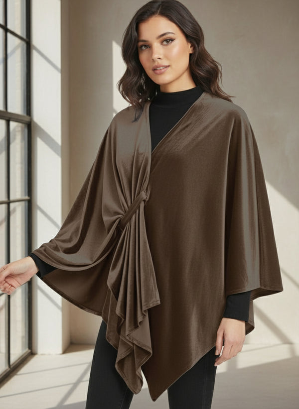 بونشو كروس قطيفه فرنساوي بني غامق