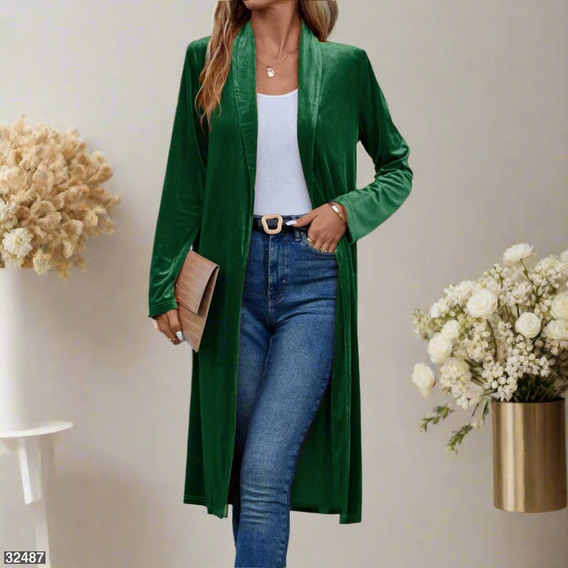 كارديجان قطيفه فرنساوي اخضر ملابس نسائي