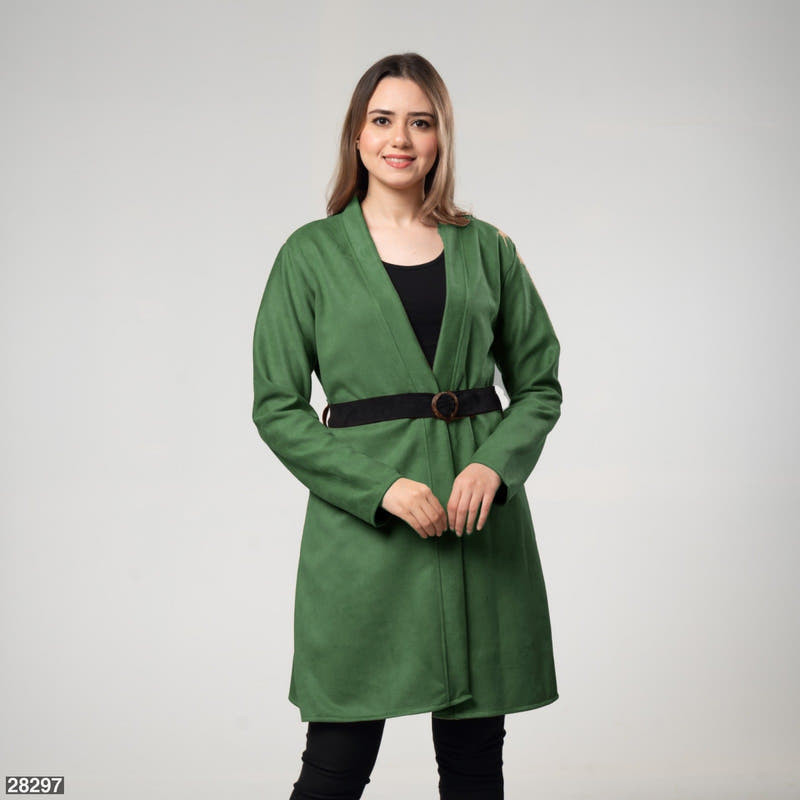 كارديجان سويد شمواه اخضر ملابس نسائي