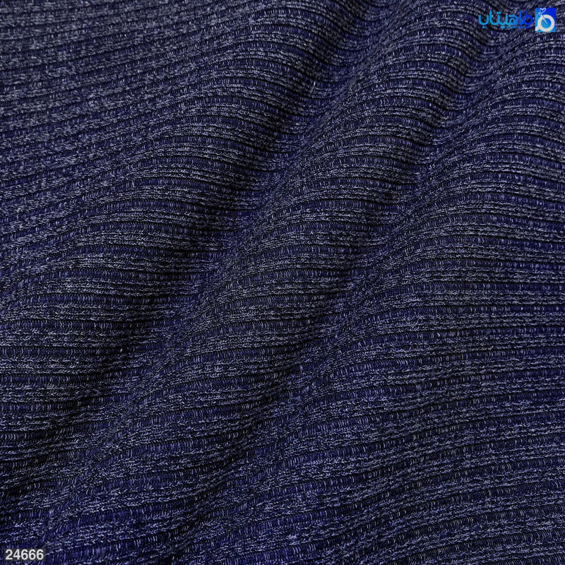 قماش صوف ريب مقلم كحلي اقمشة