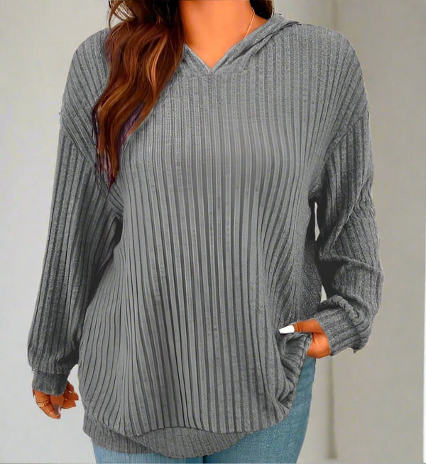 سويت شيرت صوف ريب رمادي