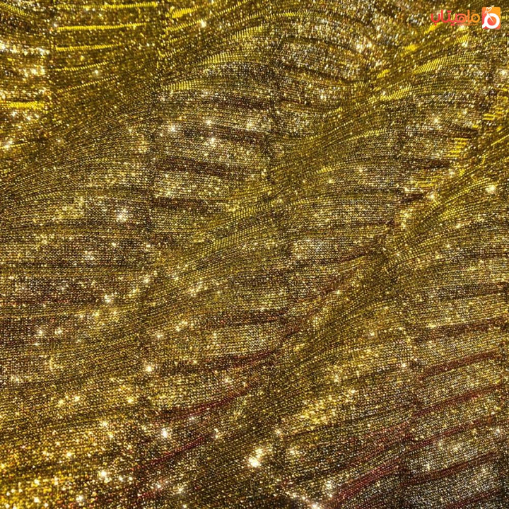 قماش فتافيت السكر ذهبي بليسيه