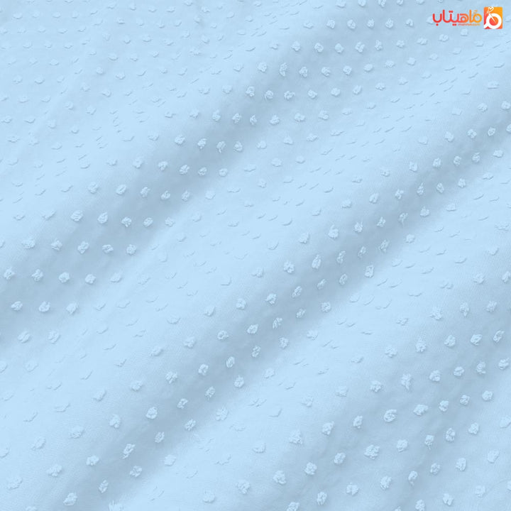 قماش شيفون دوت بيبي بلو ساده