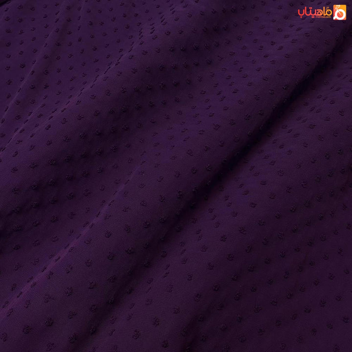 قماش شيفون دوت بنفسجي ساده