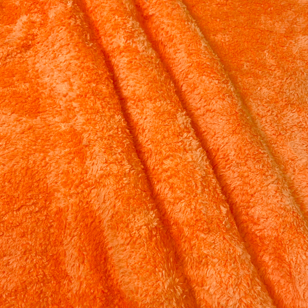 قماش فرو تيدي بير قطن وجهين برتقالي