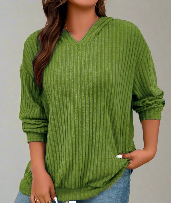 سويت شيرت صوف ريب زيتوني