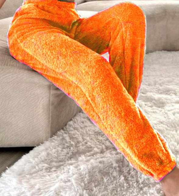 بنطلون تيدي بير قطن ليكرا برتقالي